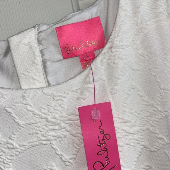 Lilly Pulitzer Knowles dress L Knit Pucker Jacquard NWT - Picture 3 of 4